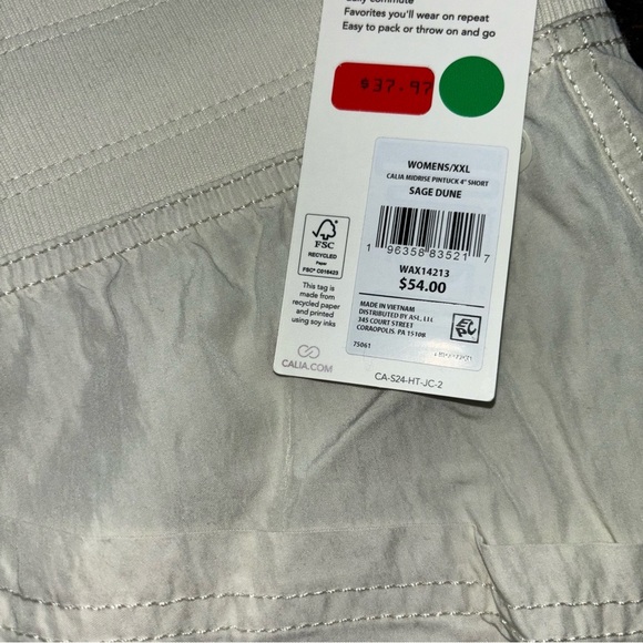 CALIA shorts XXL NWT - Picture 8 of 10